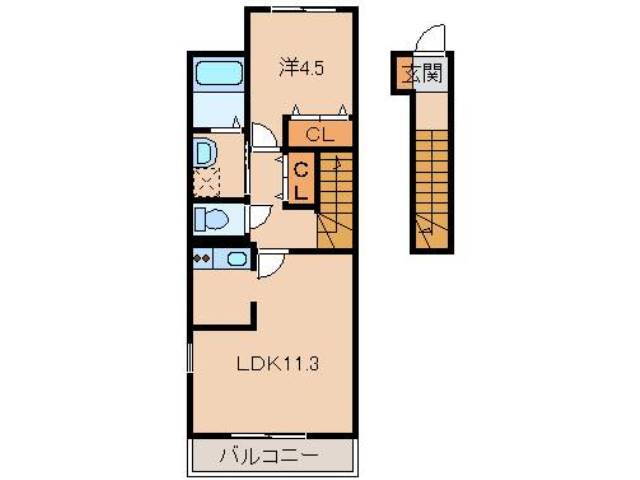 和歌山県和歌山市湊１ 和歌山市駅 1LDK アパート 賃貸物件詳細