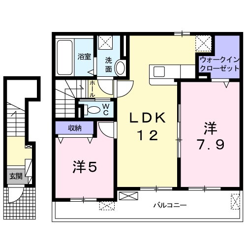 兵庫県姫路市飾磨区構３ 亀山駅 2LDK アパート 賃貸物件詳細