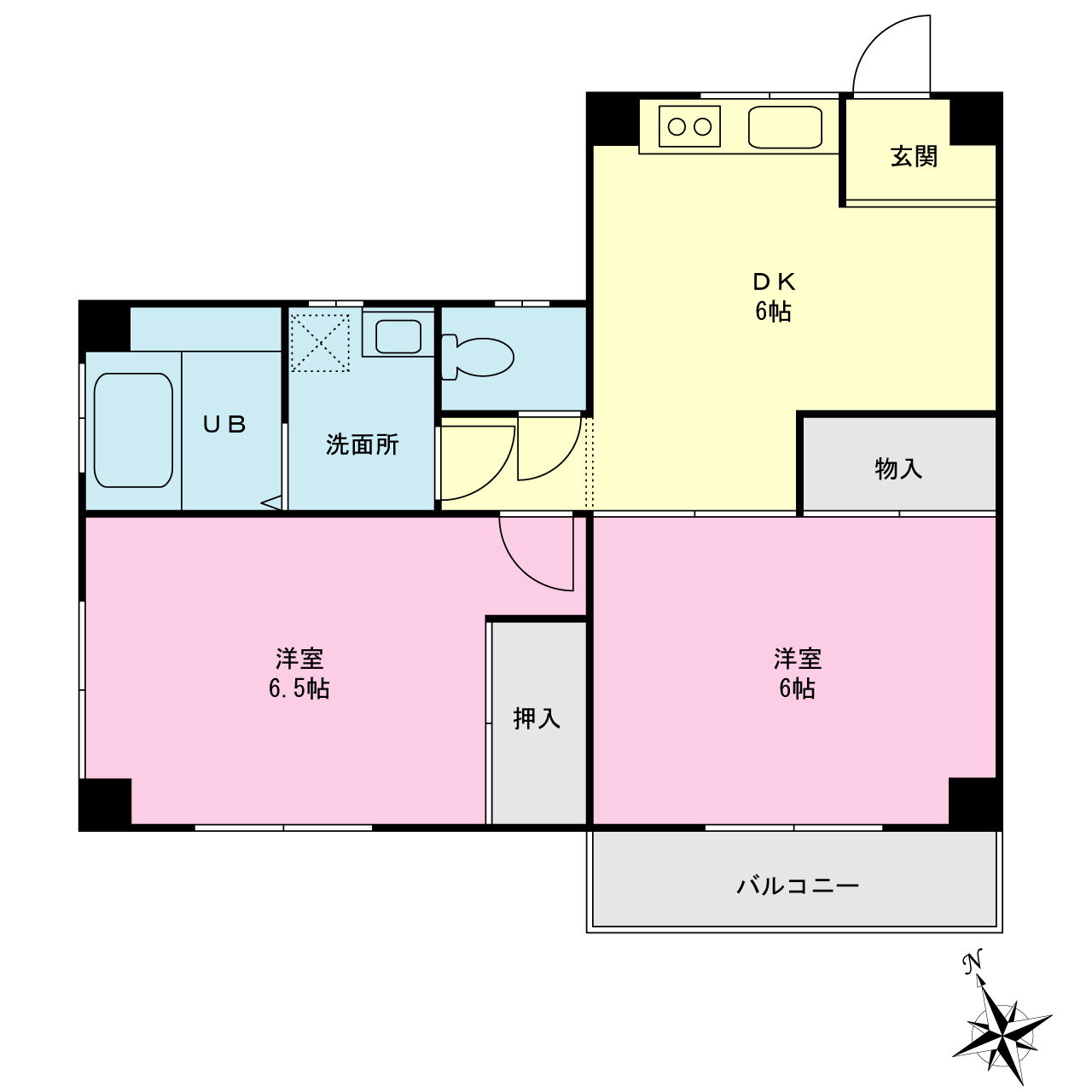 神奈川県横須賀市根岸町５ 北久里浜駅 2DK マンション 賃貸物件詳細