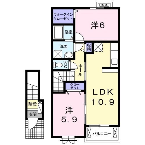 千葉県野田市山崎 梅郷駅 2LDK アパート 賃貸物件詳細