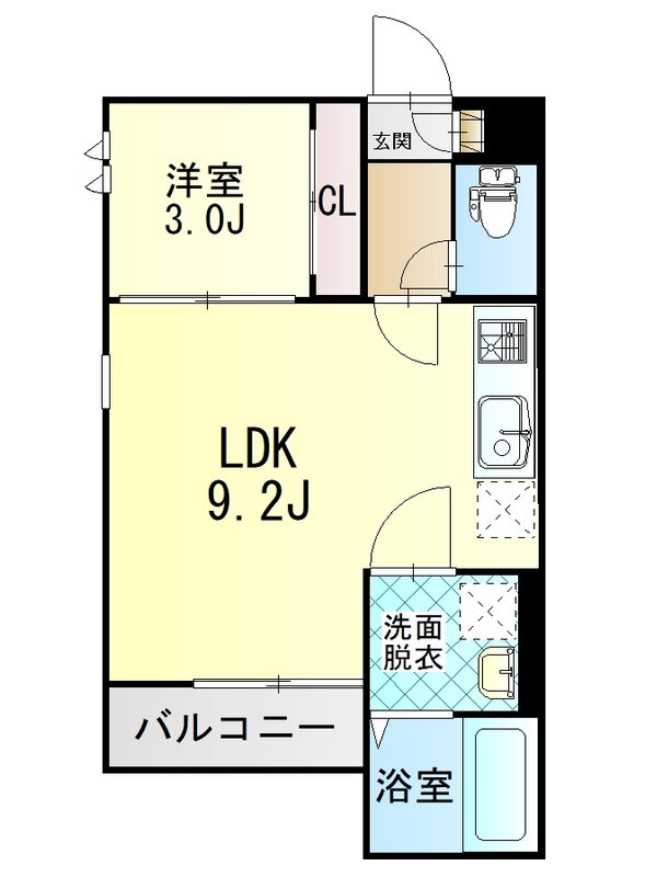 福岡県福岡市博多区美野島２ 博多駅 1LDK アパート 賃貸物件詳細