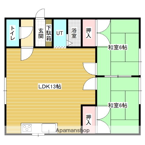 北海道岩見沢市大和一条３ 岩見沢駅 2LDK アパート 賃貸物件詳細