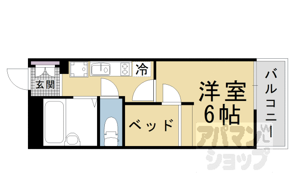 京都府京都市山科区勧修寺西金ケ崎 椥辻駅 1K マンション 賃貸物件詳細