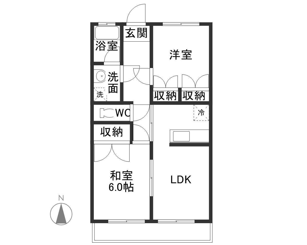 リエス小山間々田ＩＩ 3階 2LDK 賃貸物件詳細