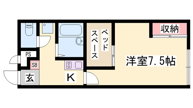 兵庫県加古川市野口町長砂 浜の宮駅 1K アパート 賃貸物件詳細
