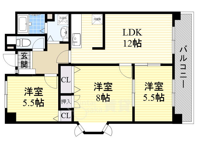 大阪府豊中市桜の町７ 少路駅 3LDK マンション 賃貸物件詳細