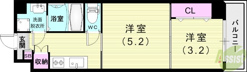 兵庫県尼崎市武庫川町４ 武庫川駅 2K マンション 賃貸物件詳細