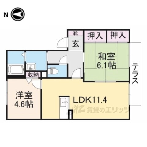 奈良県香芝市五位堂２ 五位堂駅 2LDK アパート 賃貸物件詳細