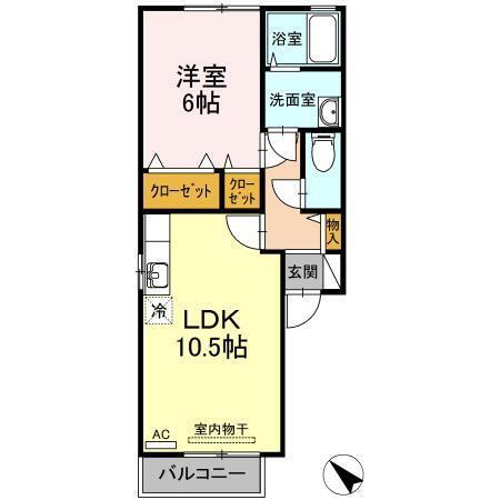 青森県八戸市江陽１ 1LDK アパート 賃貸物件詳細