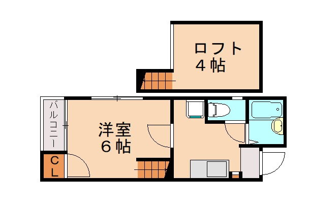 福岡県福岡市博多区那珂２ 竹下駅 1K アパート 賃貸物件詳細