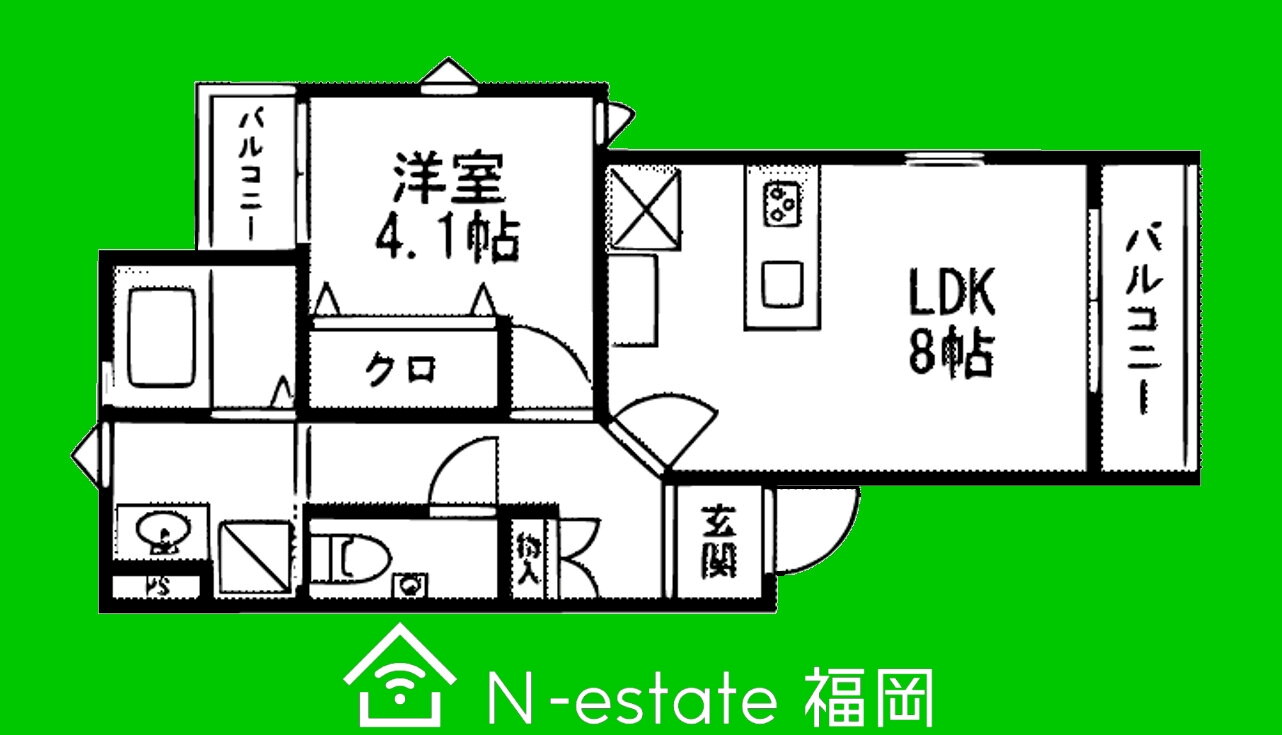 福岡県福岡市西区小戸５ 下山門駅 1LDK アパート 賃貸物件詳細
