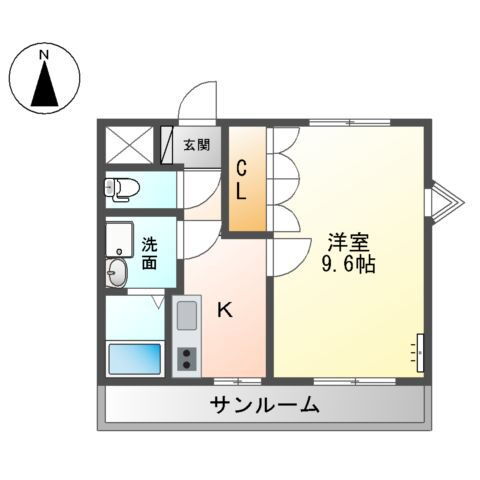 スマイル　クレア 2階 1K 賃貸物件詳細