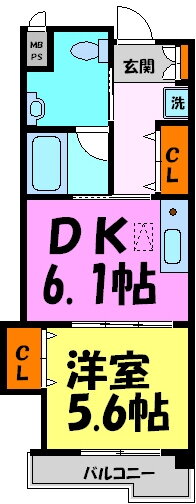 エクサス２１ 3階 1DK 賃貸物件詳細