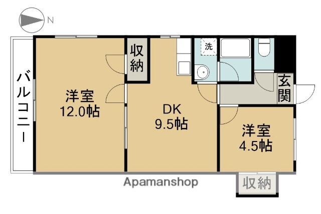 第一マンション 4階 2DK 賃貸物件詳細