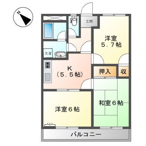 兵庫県加古川市加古川町大野 日岡駅 3K アパート 賃貸物件詳細