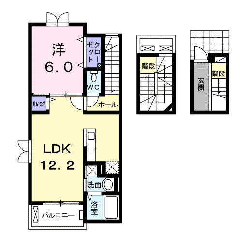 広島県福山市引野町３ 東福山駅 1LDK アパート 賃貸物件詳細