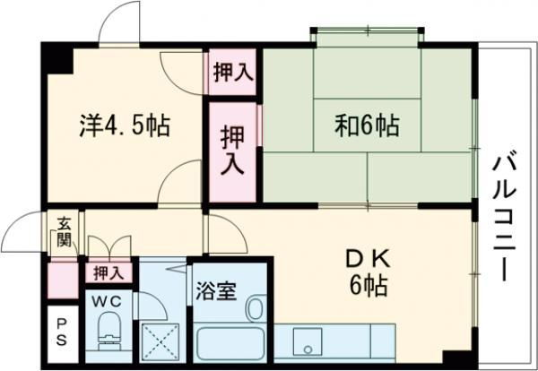 兵庫県加古川市加古川町粟津 加古川駅 2DK マンション 賃貸物件詳細