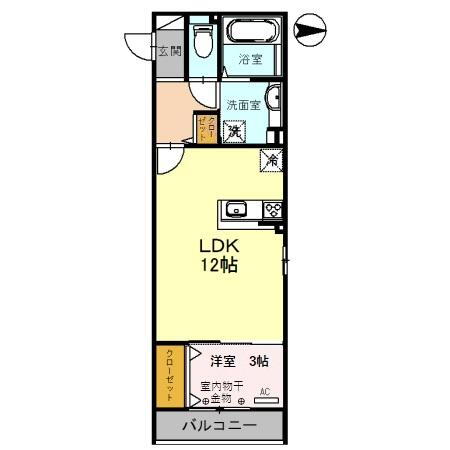 石川県金沢市松村町ヌ 1LDK アパート 賃貸物件詳細