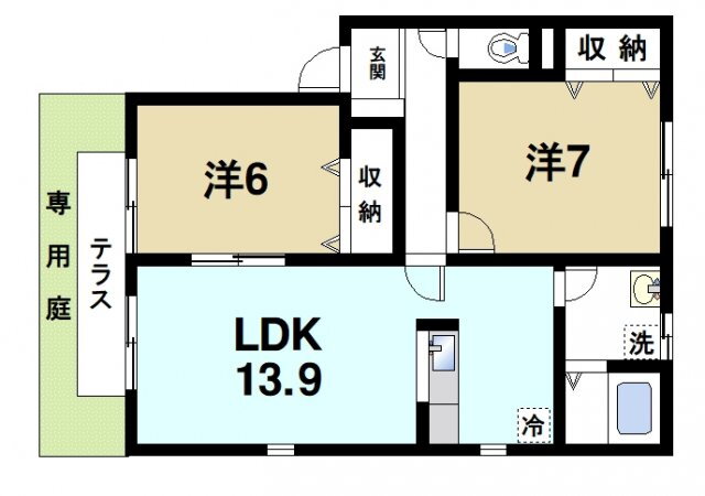 奈良県奈良市押熊町 大和西大寺駅 2LDK アパート 賃貸物件詳細