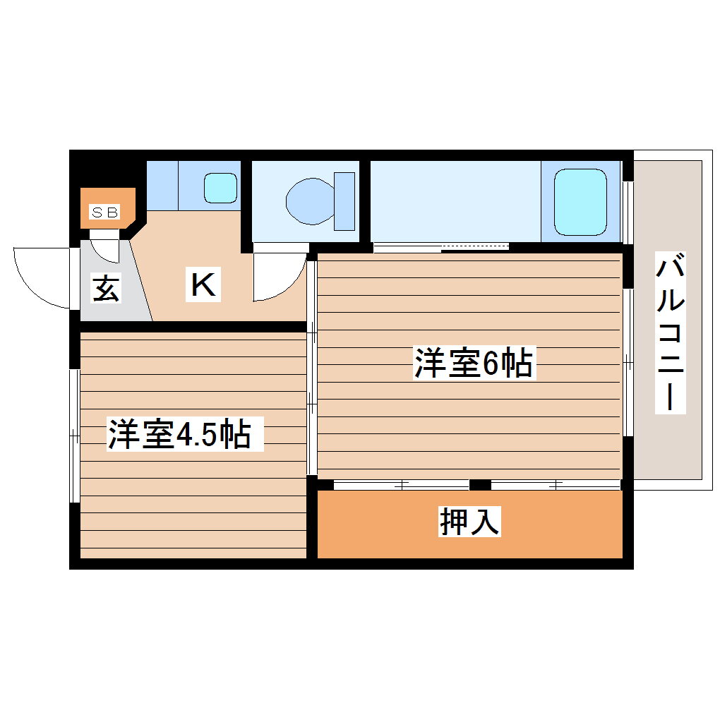 宮城県名取市名取が丘６ 2K マンション 賃貸物件詳細