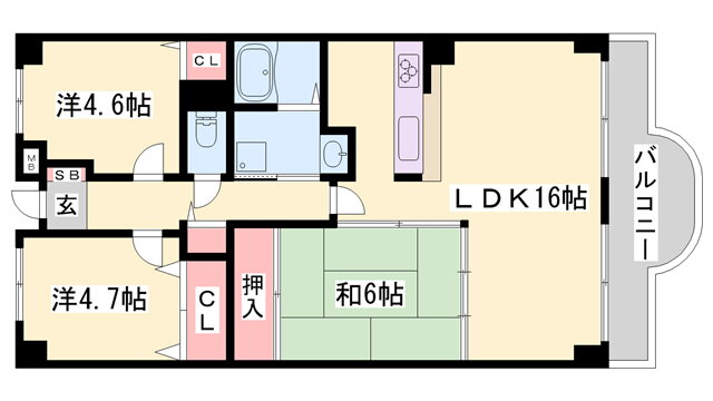 兵庫県神戸市長田区林山町 長田駅 3LDK マンション 賃貸物件詳細