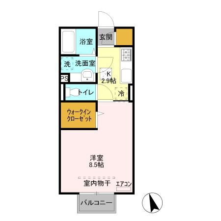 茨城県筑西市一本松 下館駅 1K アパート 賃貸物件詳細