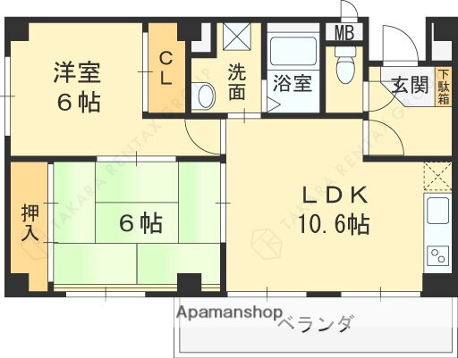 兵庫県西宮市南越木岩町 苦楽園口駅 2LDK マンション 賃貸物件詳細