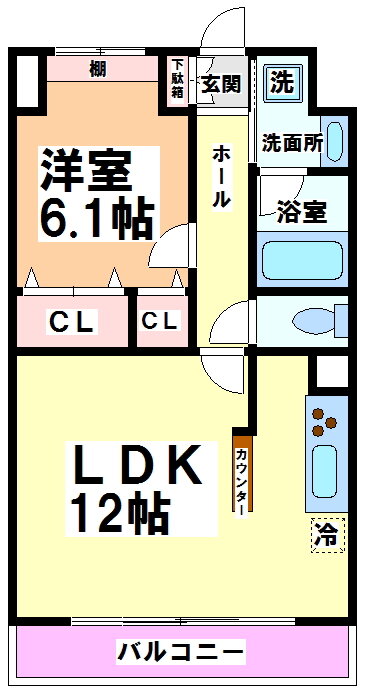 ノブレ浜田山 4階 1LDK 賃貸物件詳細