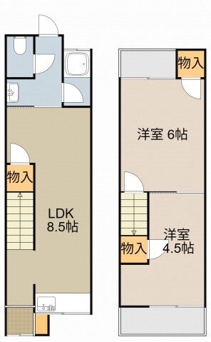大阪府門真市三ツ島６ 門真南駅 2LDK 一戸建て 賃貸物件詳細