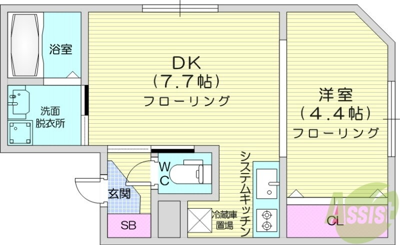 北海道札幌市中央区南十五条西１ 幌平橋駅 1DK マンション 賃貸物件詳細