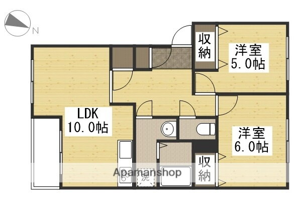 プチメゾン雅　Ｂ棟 2階 2LDK 賃貸物件詳細