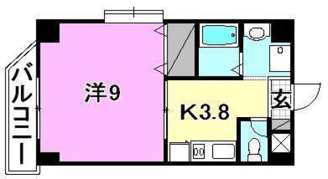 ロイアルコート桑原 6階 1K 賃貸物件詳細