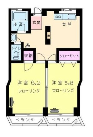 みふじマンション 3階 2DK 賃貸物件詳細