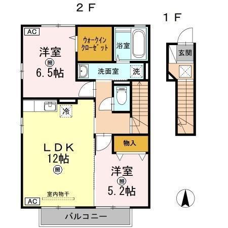 山口県山口市下小鯖 2LDK アパート 賃貸物件詳細