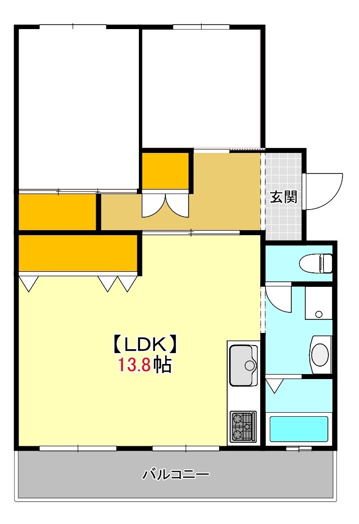 コーポカズタ 4階 2LDK 賃貸物件詳細