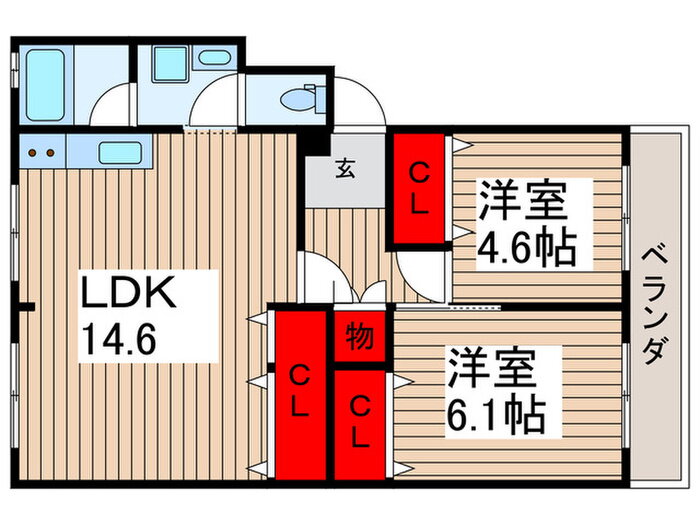 千葉県松戸市常盤平１ 常盤平駅 2LDK マンション 賃貸物件詳細