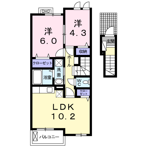千葉県柏市松葉町２ 柏の葉キャンパス駅 2LDK アパート 賃貸物件詳細