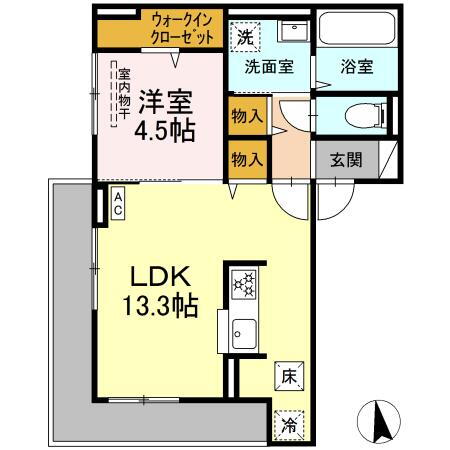 岡山県倉敷市宮前 倉敷駅 1LDK アパート 賃貸物件詳細