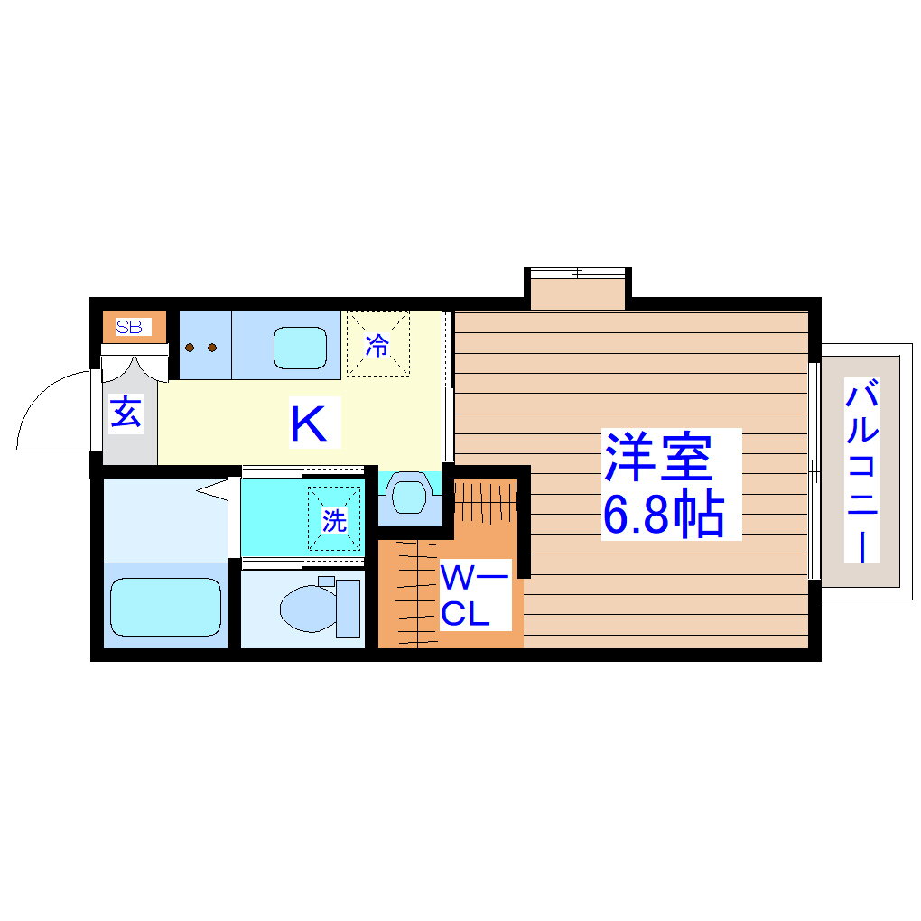 宮城県仙台市若林区六十人町 連坊駅 1K アパート 賃貸物件詳細