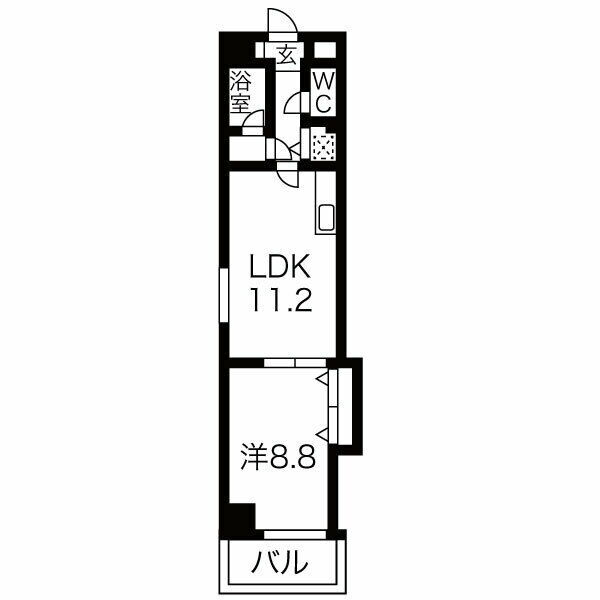 グローバル畑江 6階 1LDK 賃貸物件詳細