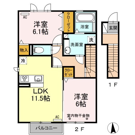 岐阜県岐阜市日置江３ 岐阜駅 2LDK アパート 賃貸物件詳細