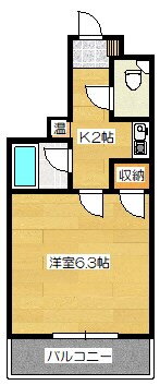 福岡県太宰府市朱雀２ 西鉄二日市駅 1K マンション 賃貸物件詳細