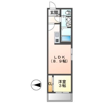 愛知県名古屋市西区栄生２ 栄生駅 1LDK アパート 賃貸物件詳細