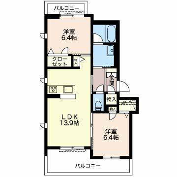 岐阜県各務原市鵜沼三ツ池町２ 二十軒駅 2LDK アパート 賃貸物件詳細
