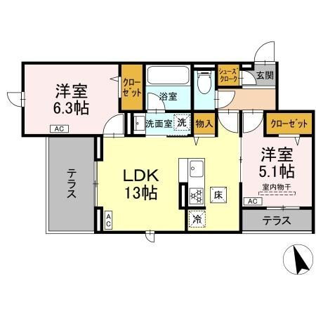 千葉県船橋市本郷町 西船橋駅 2LDK アパート 賃貸物件詳細