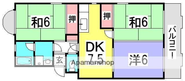 広島県広島市西区井口２ 井口駅 3DK マンション 賃貸物件詳細