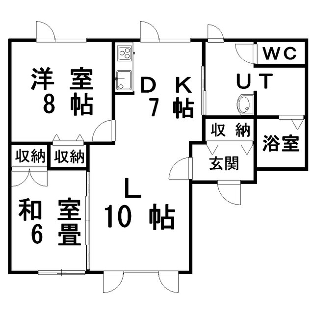 北海道釧路郡釧路町桂木５ 釧路駅 2LDK アパート 賃貸物件詳細