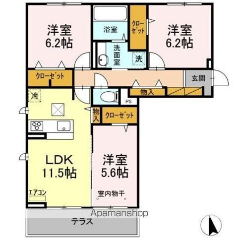 グリシーナ 1階 3LDK 賃貸物件詳細