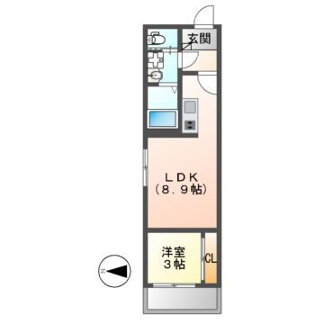 愛知県名古屋市西区栄生２ 栄生駅 1LDK アパート 賃貸物件詳細