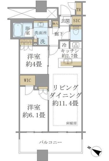 Ｂｒｉｌｌｉａ有明　Ｓｋｙ　Ｔｏｗｅｒ 14階 2LDK 賃貸物件詳細